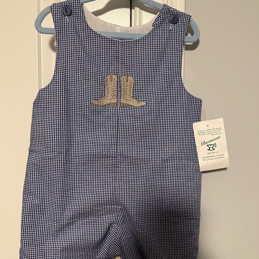 Blue Gingham Kids One Piece